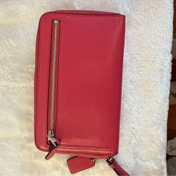 Coach Pink Leather Wristlet Wallet - Picture 5 of 5